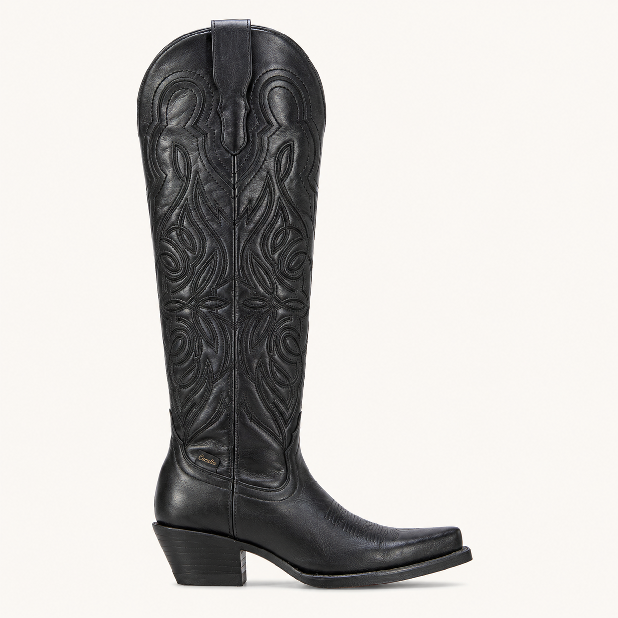 Black High Boot with Catrina Zipper — Cruzalta