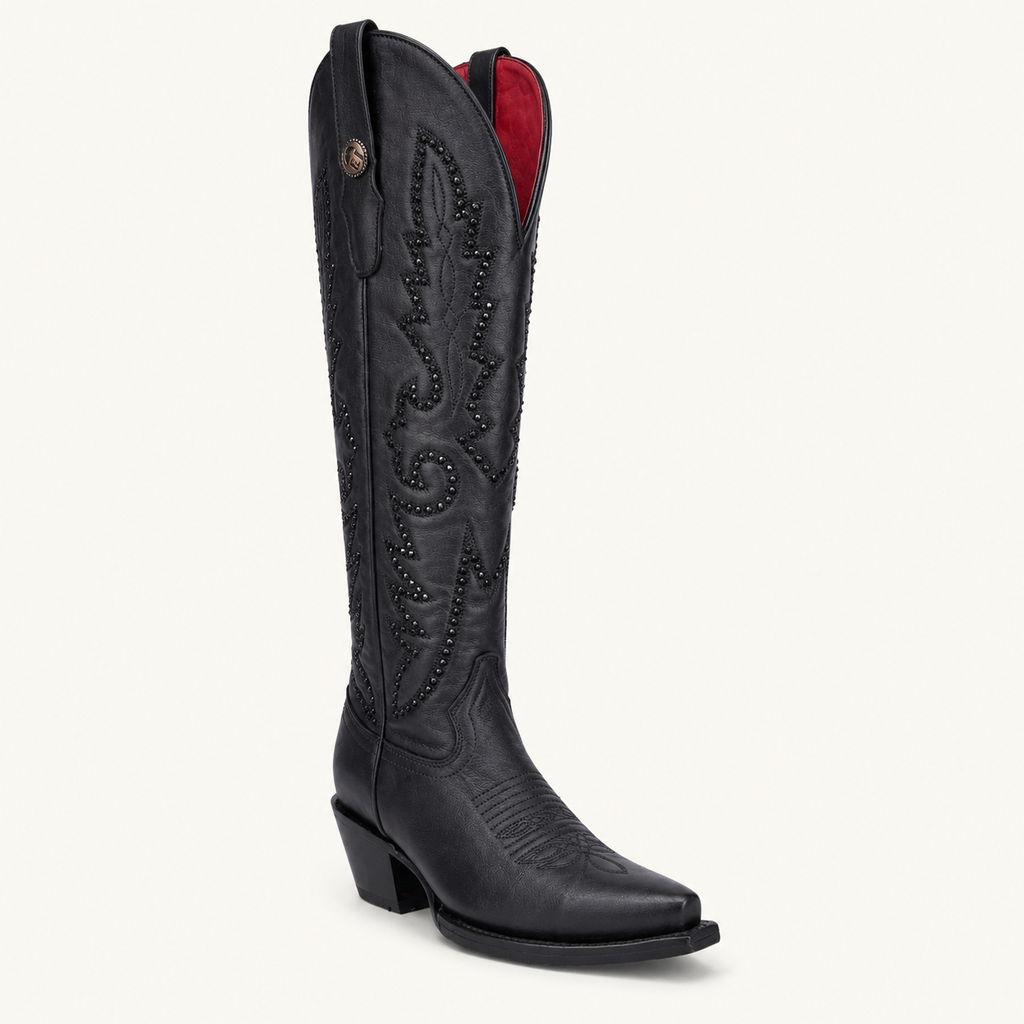 Bota Alta Negra Remaches Obsidiana — Esja Boots