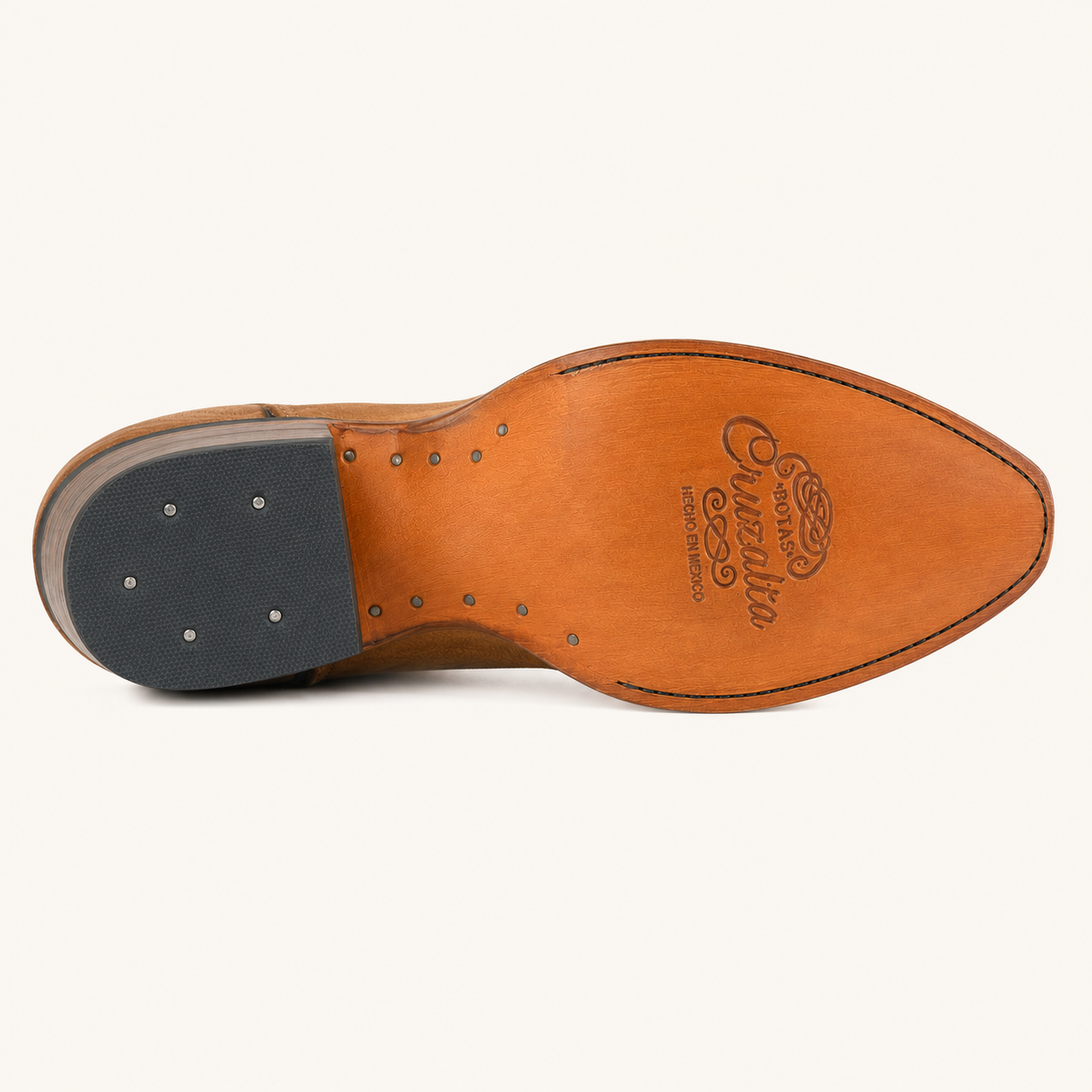 Camel High Boot with Embroidered Camellia — Cruzalta