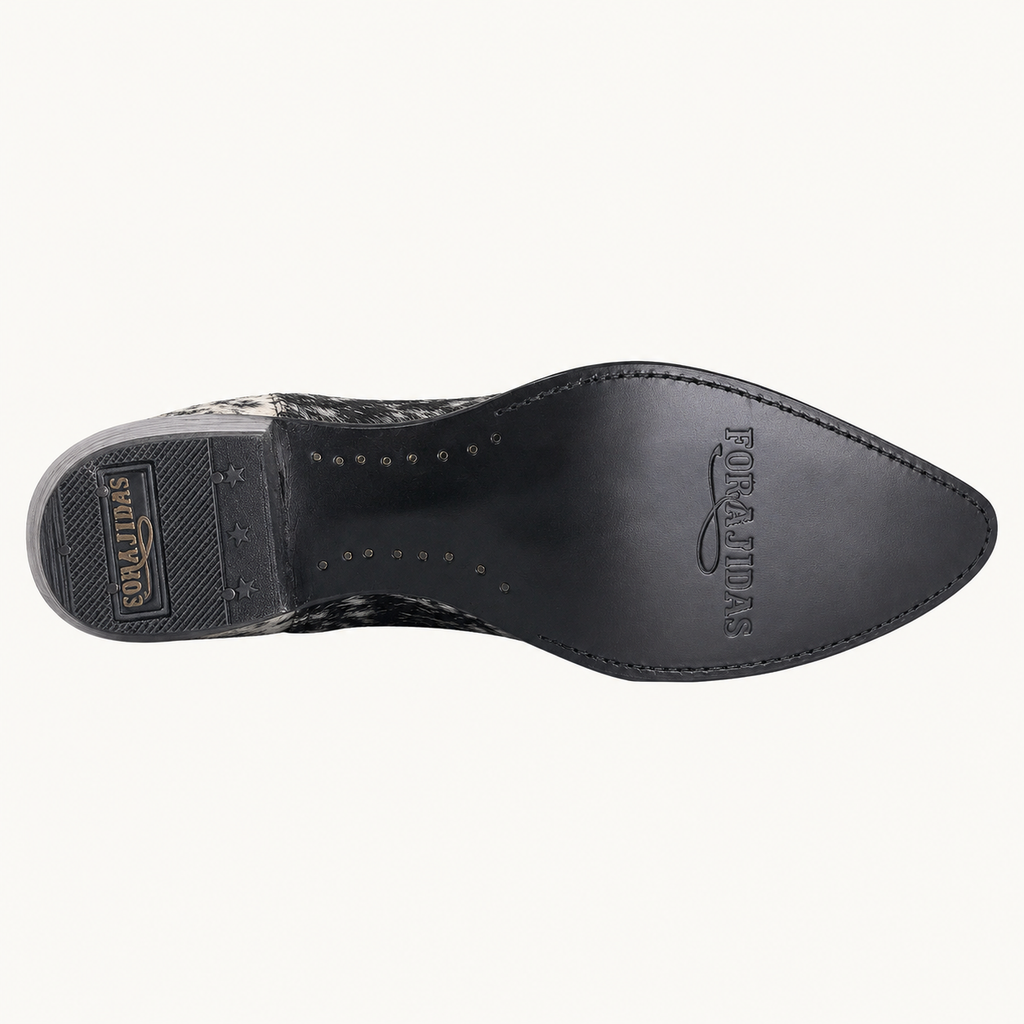 Bota Pelo de Vaca Overlay Blanco Pinta — Forajidas