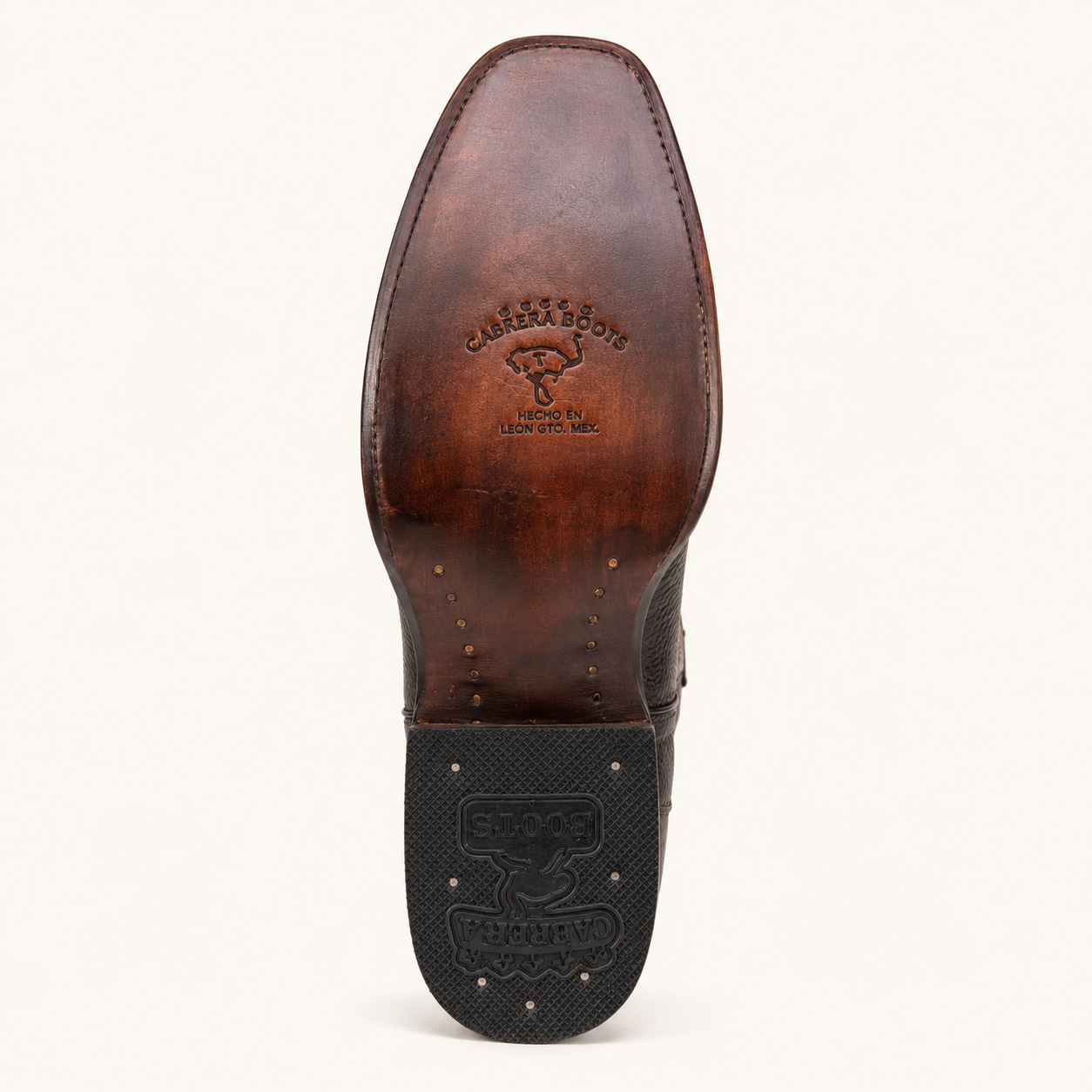 Cognac Ostrich Foot Savannah Boot — Cabrera