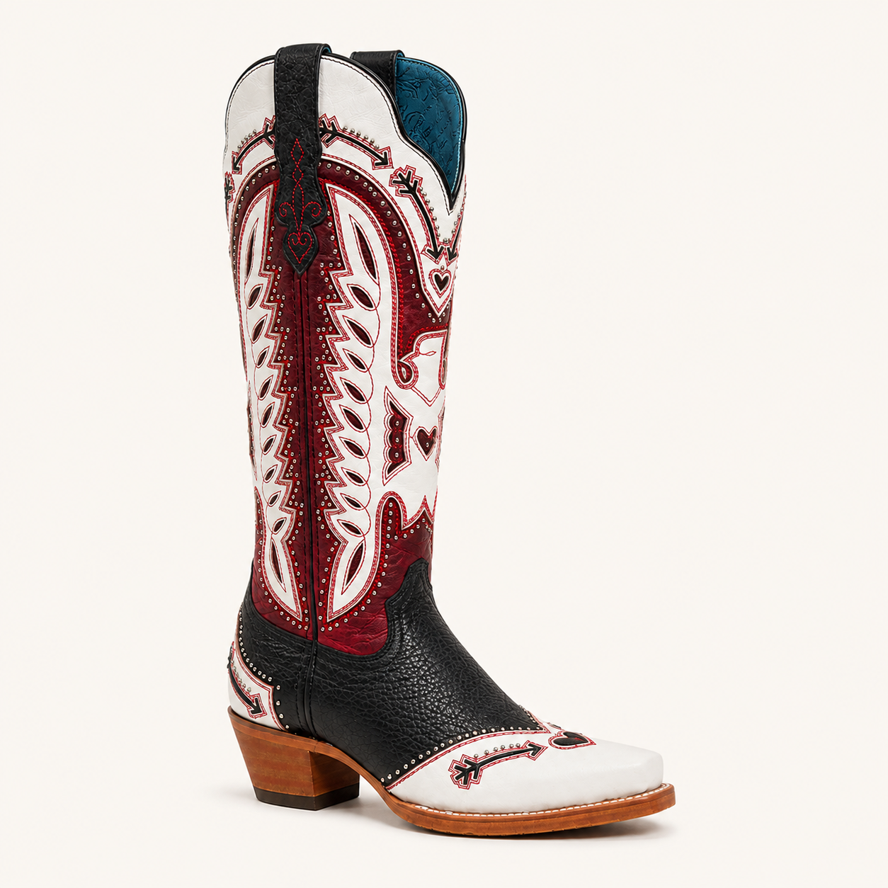 Bota Corazones Rojo y Blanco Corazón — Nokota