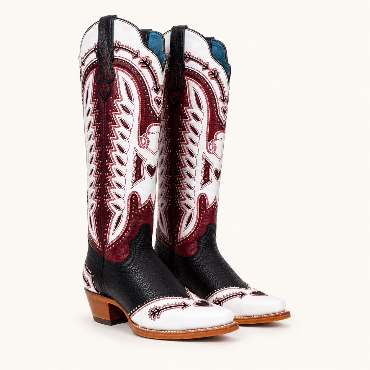 Bota Corazones Rojo y Blanco Corazón — Nokota