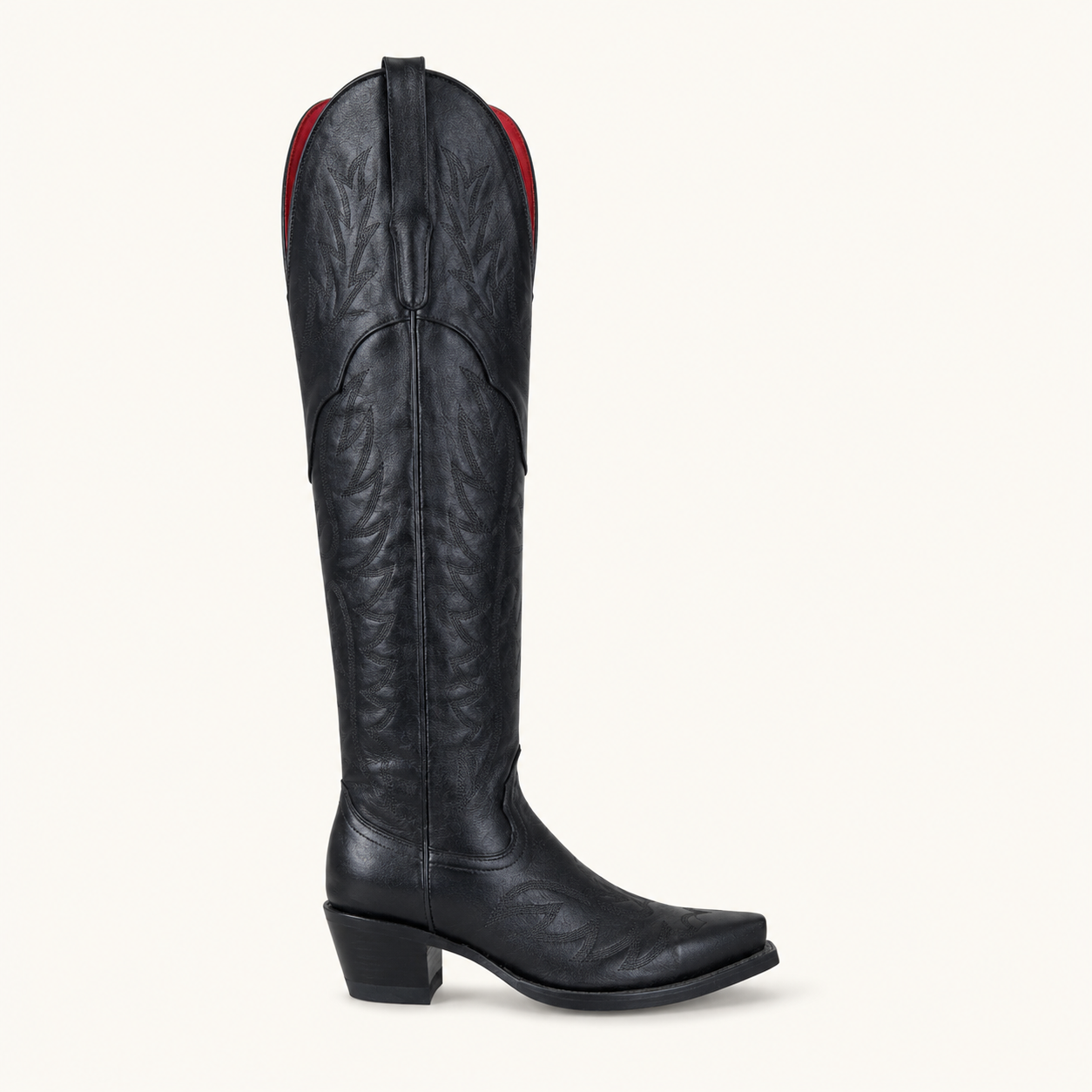 Total Black Extra High Crimson Boot — Esja Boots