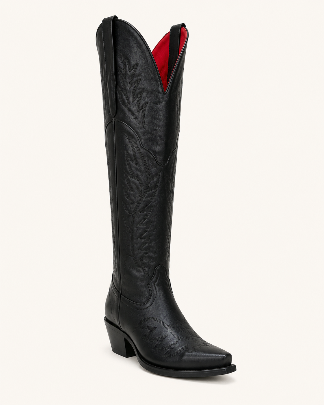 Total Black Extra High Crimson Boot — Esja Boots