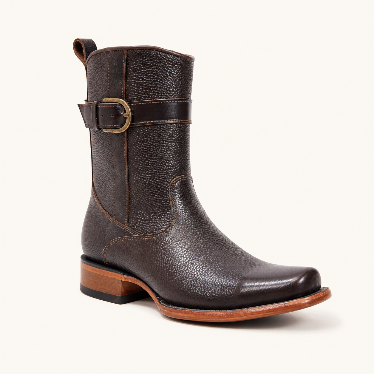 Dubai Chocolate Buckle Boot — Cruzalta