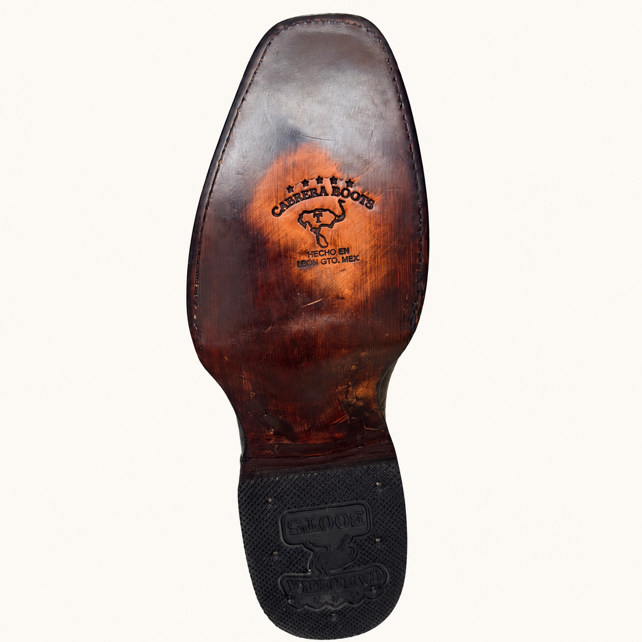 Bota Piel de Caimán Tejida Naranja Quemado Ranchero — Cabrera