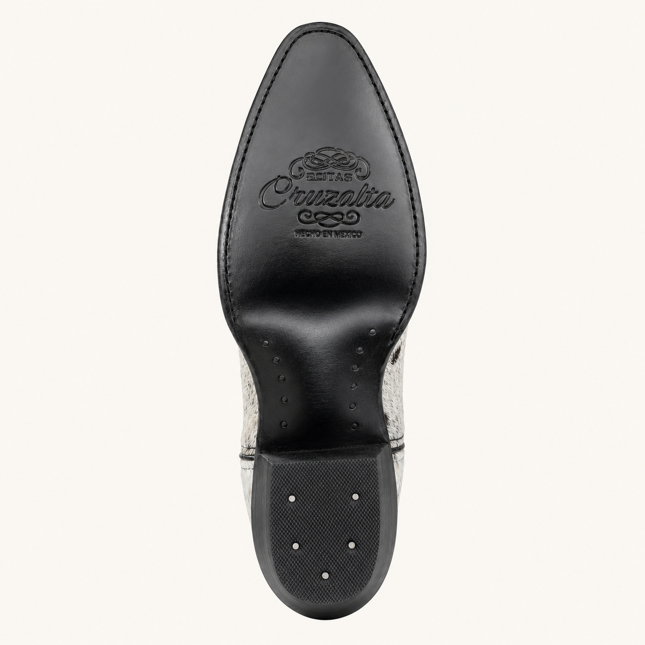 White Cowhide Boot Luna — Cruzalta