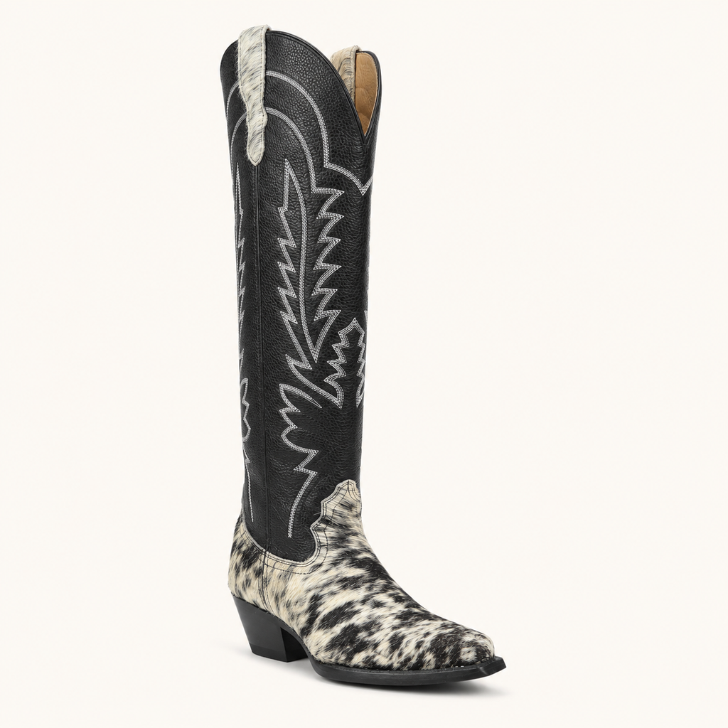 Bota Pelo de Vaca Jaspeado Jaspe — Cruzalta