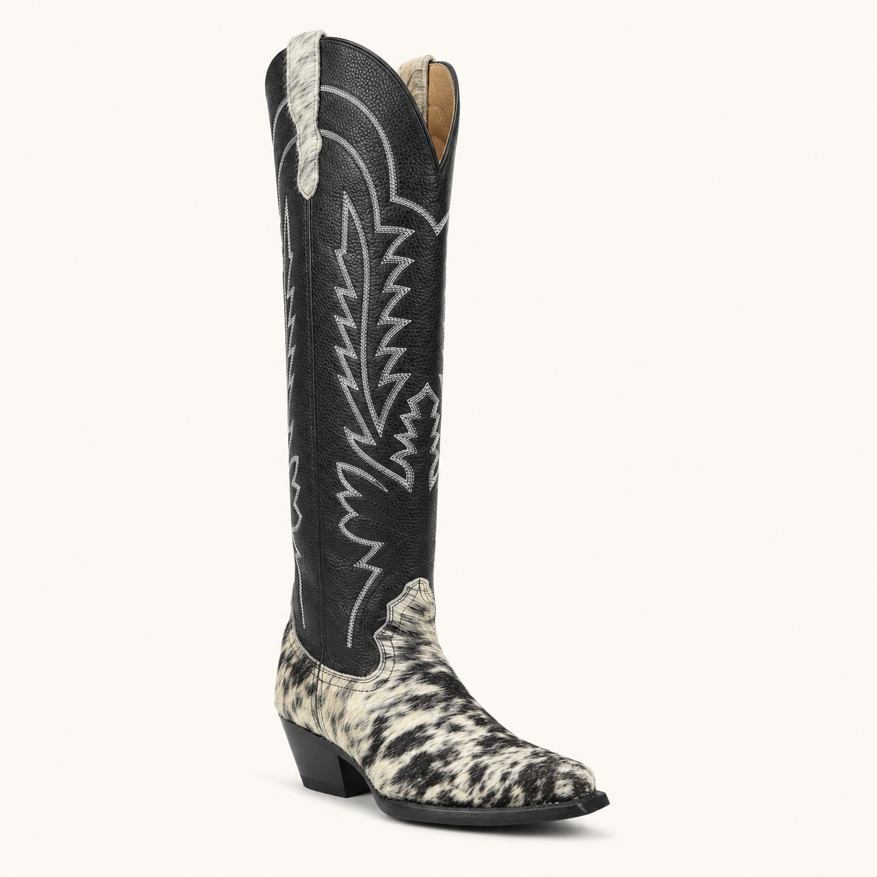 Spotted Cowhide Boot Jaspe — Cruzalta