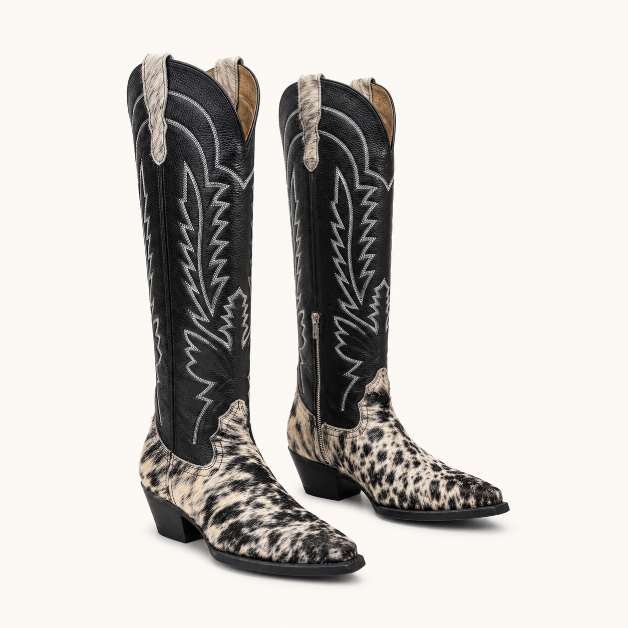 Spotted Cowhide Boot Jaspe — Cruzalta