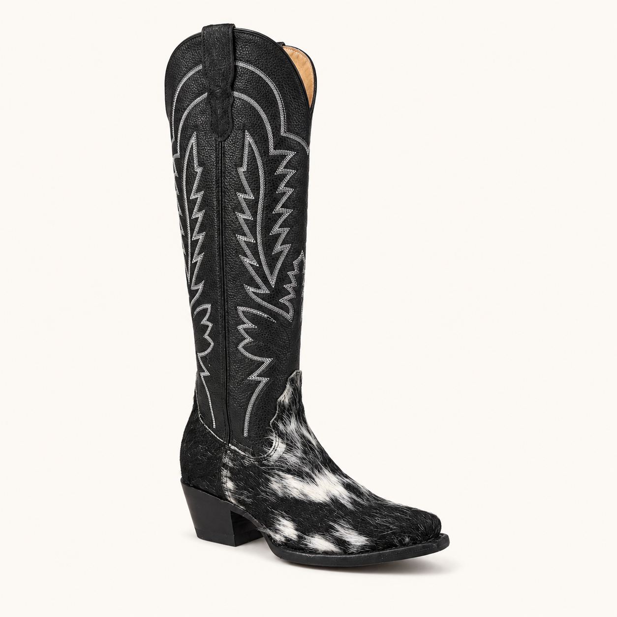 Crossalta — Black Hair-On-Hide Night Boot