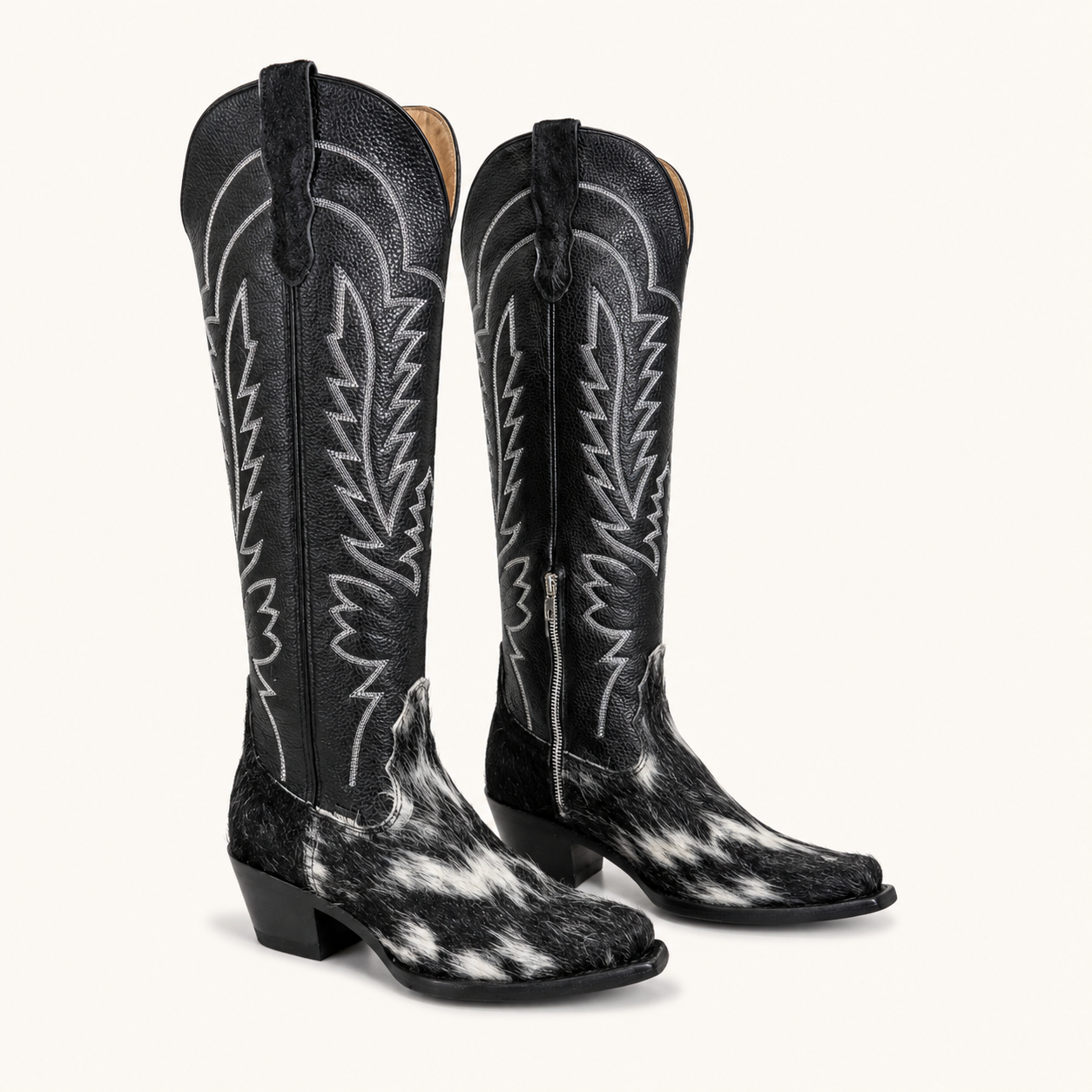 Crossalta — Black Hair-On-Hide Night Boot