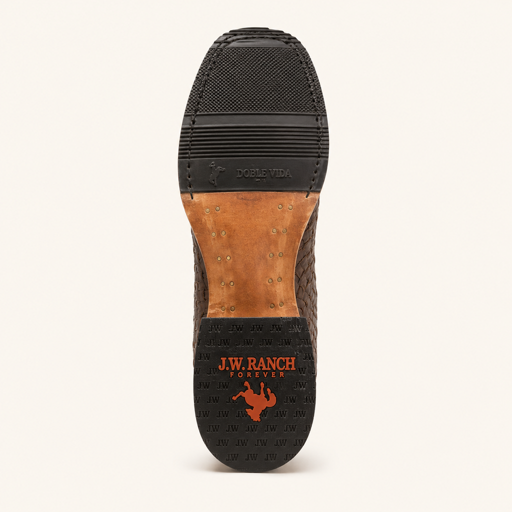JW Ranch Braided Chocolate Petatillo Boot