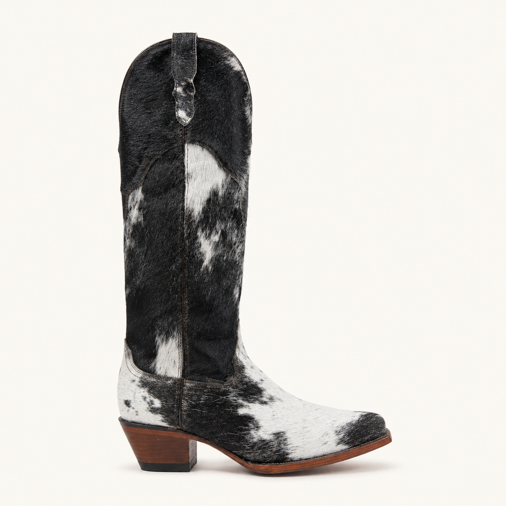 Cowhide Western Ankle Boot — Cruzalta