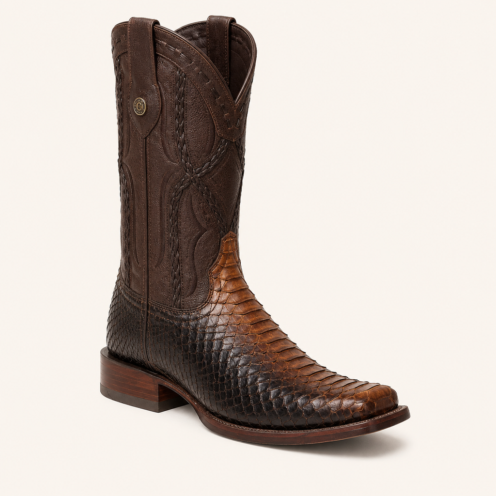 Python Shaded Dark Brown Boot — Cabrera