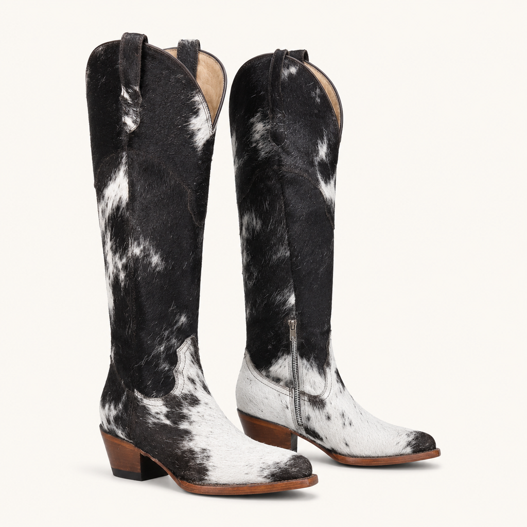 Cowhide Western Ankle Boot — Cruzalta