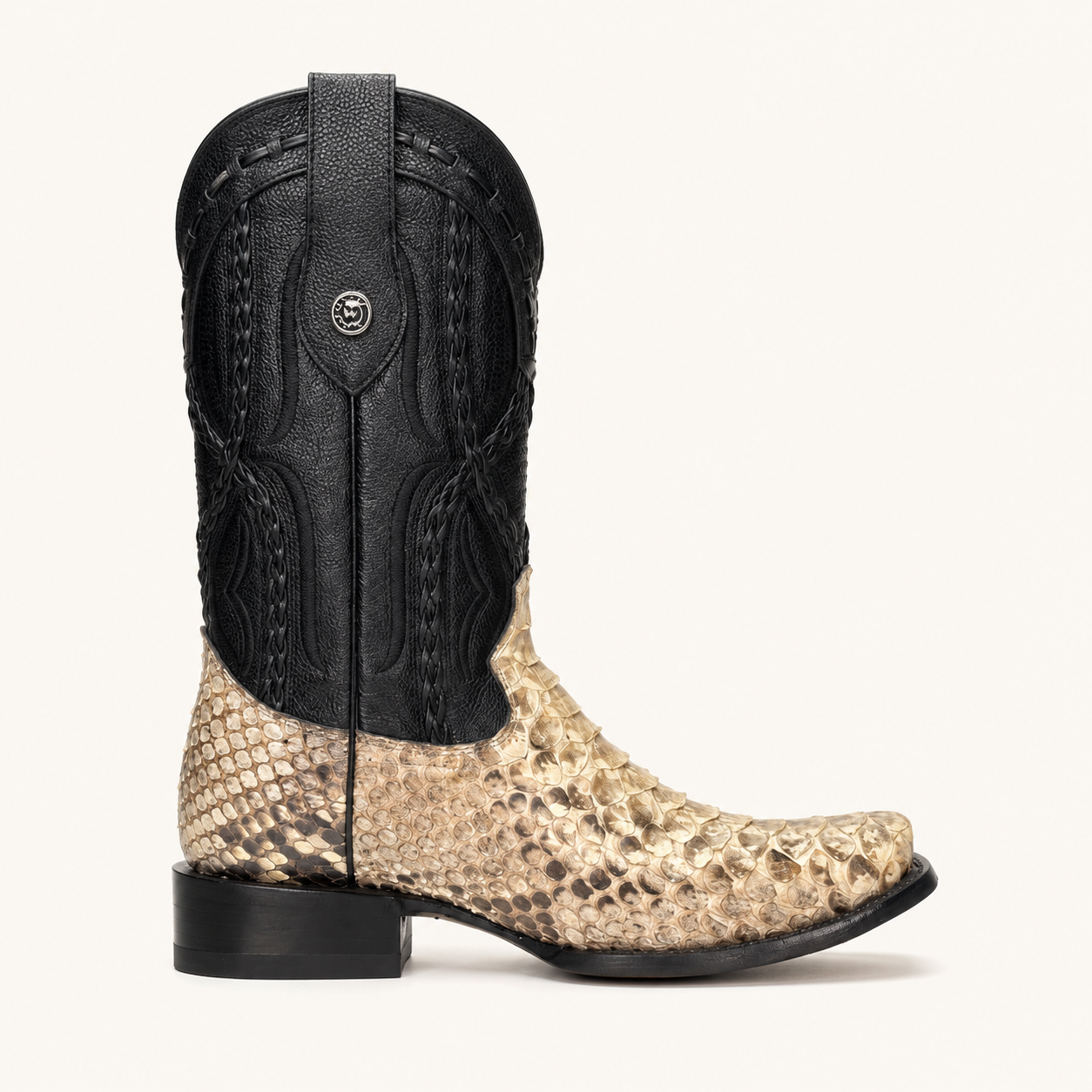 Bota Pitón Natural Hueso Coralillo — Cabrera