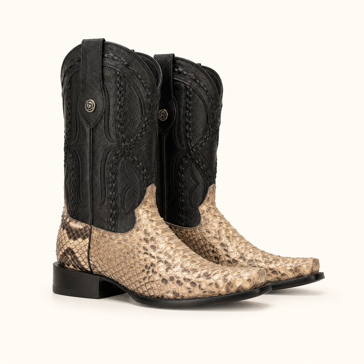 Bota Pitón Natural Hueso Coralillo — Cabrera