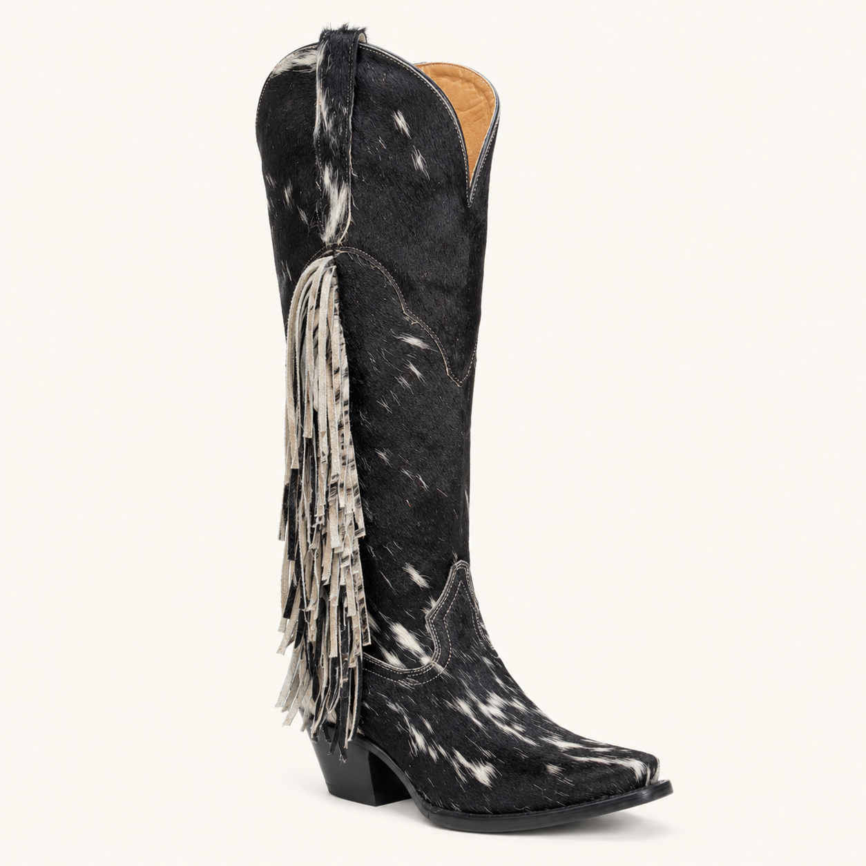 Cow Hair Fringe Boot Fiera — Esja Boots