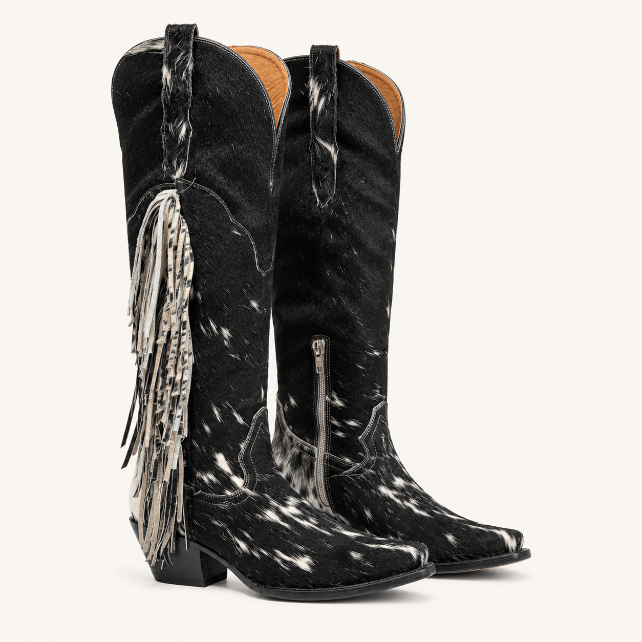 Cow Hair Fringe Boot Fiera — Esja Boots