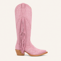 Bota Rosa Pastel con Flecos Algodón — Esja Boots