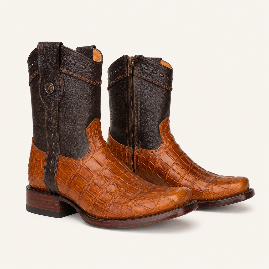 Bota Piel de Caimán Miel Dorado — Cabrera