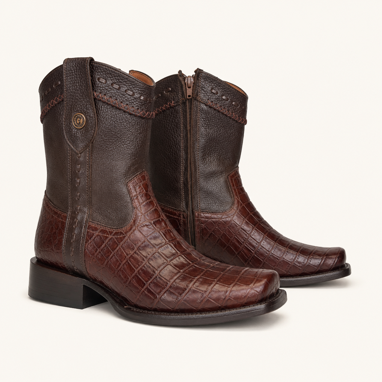 Bota Piel de Caimán Café Caudillo — Cabrera