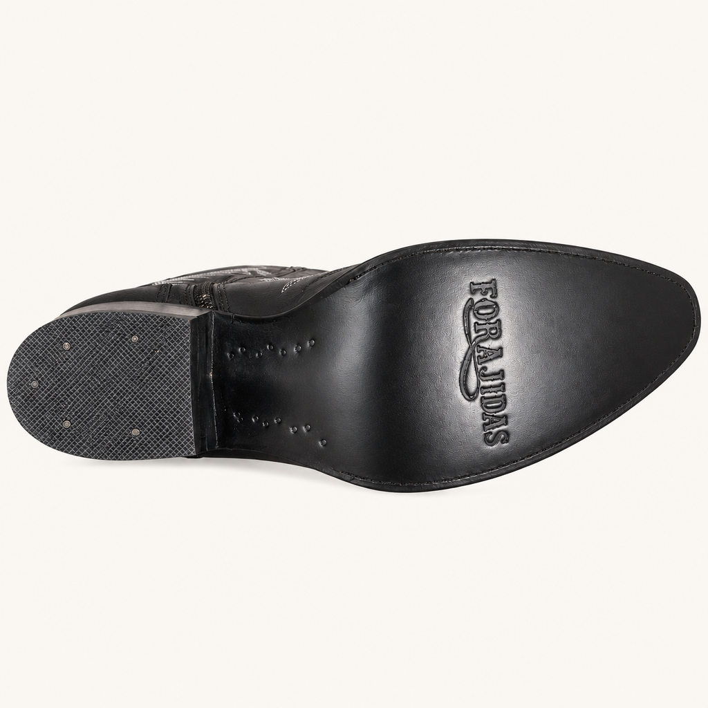 Extra Tall Black Jet Embroidered Boot — Outlaws