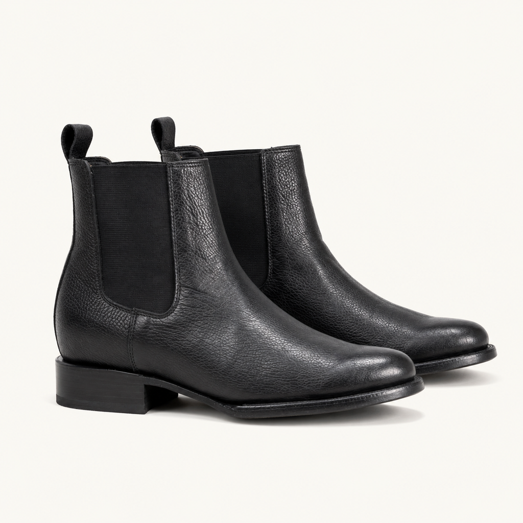 Botín Piel Flotter Negro Obsidiana — Cruzalta