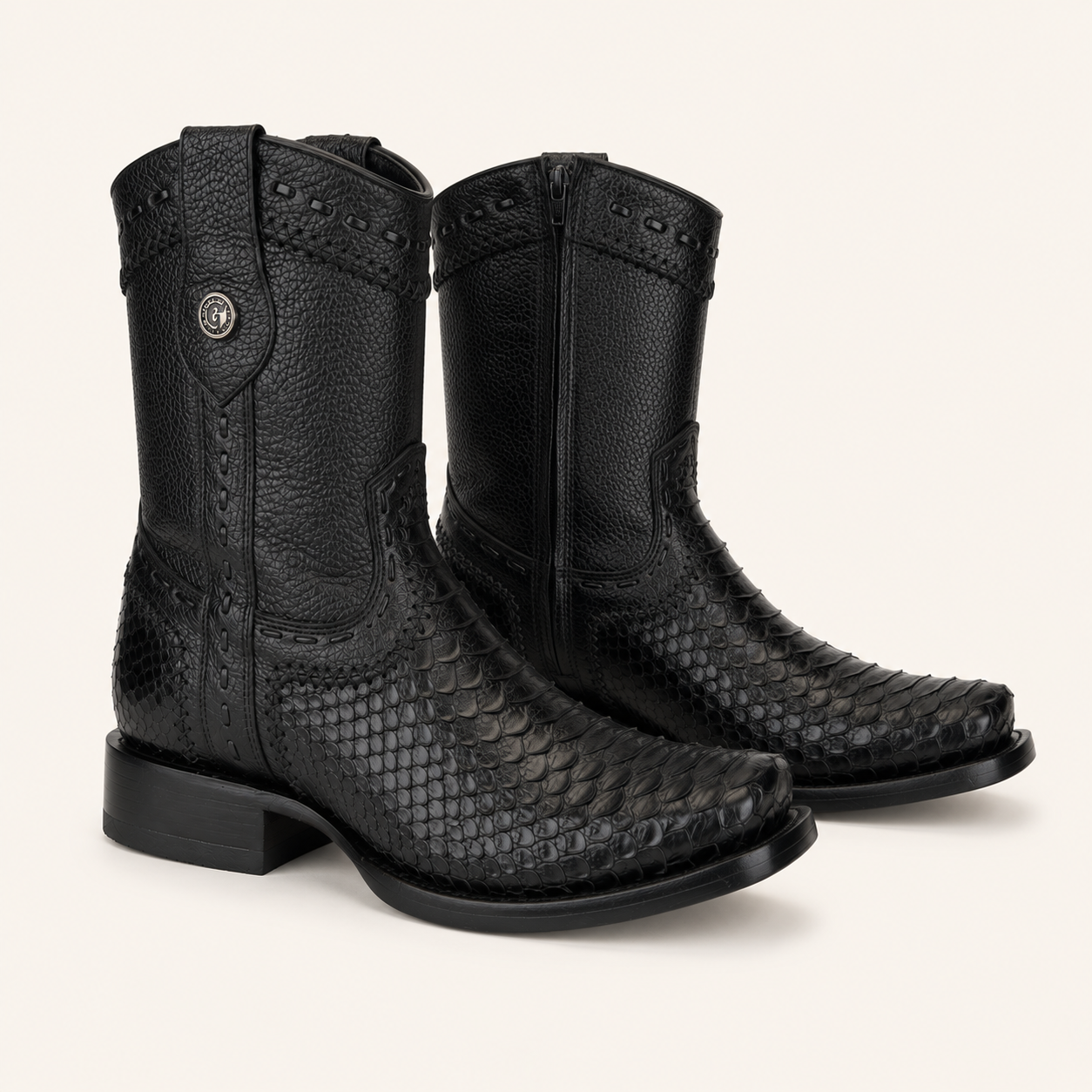 Bota Pitón Negra Nocturno — Cabrera