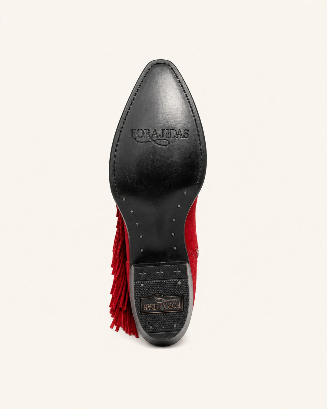 La Fuego en Gamuza Roja con Flecos