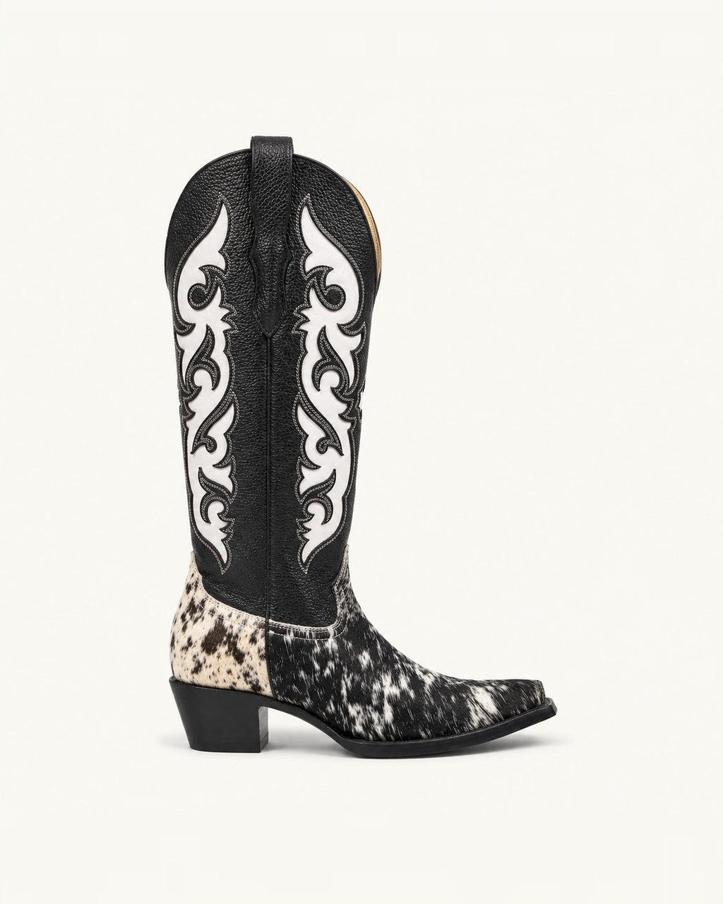 La Pinta in Hair-On Cowhide with White Overlay