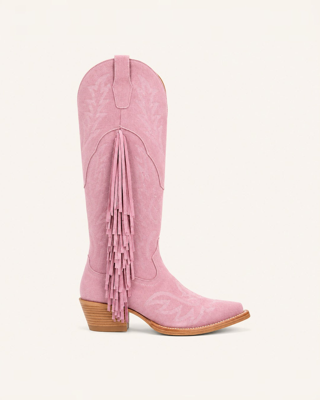 La Algodón en Rosa Pastel con Flecos