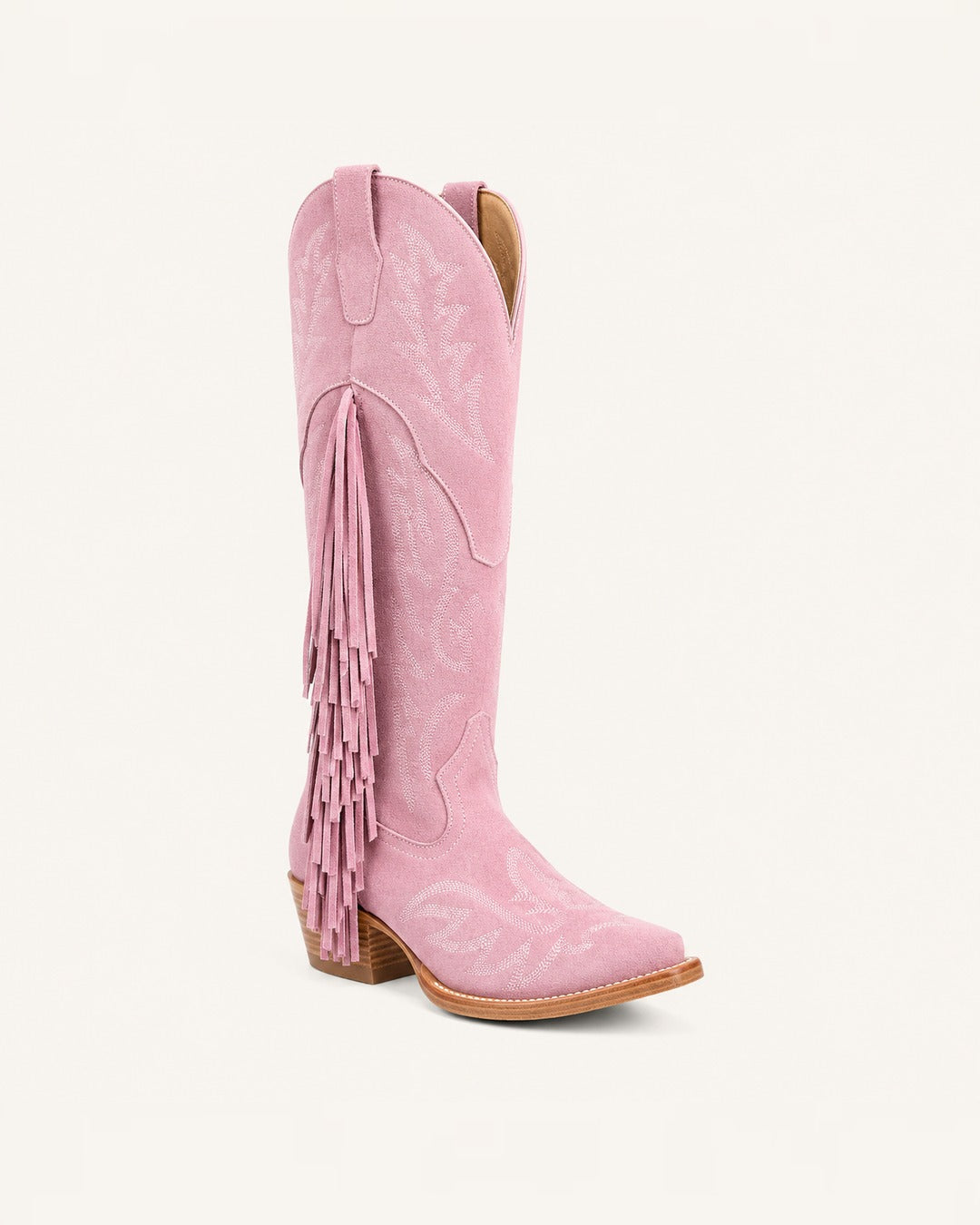 La Algodón en Rosa Pastel con Flecos